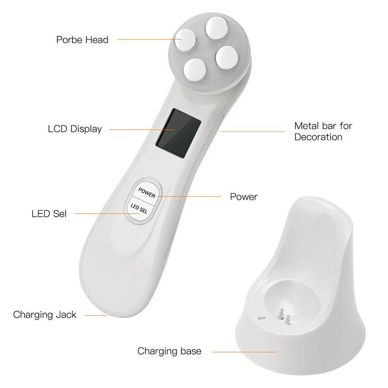 KinseiBeauty EMS LED fotonový masážní přístroj Mezoterapie Elektroporace RF radiofrekvenční přístroj pro péči o pleť obličeje Face Lift Tighten Beauty Machine