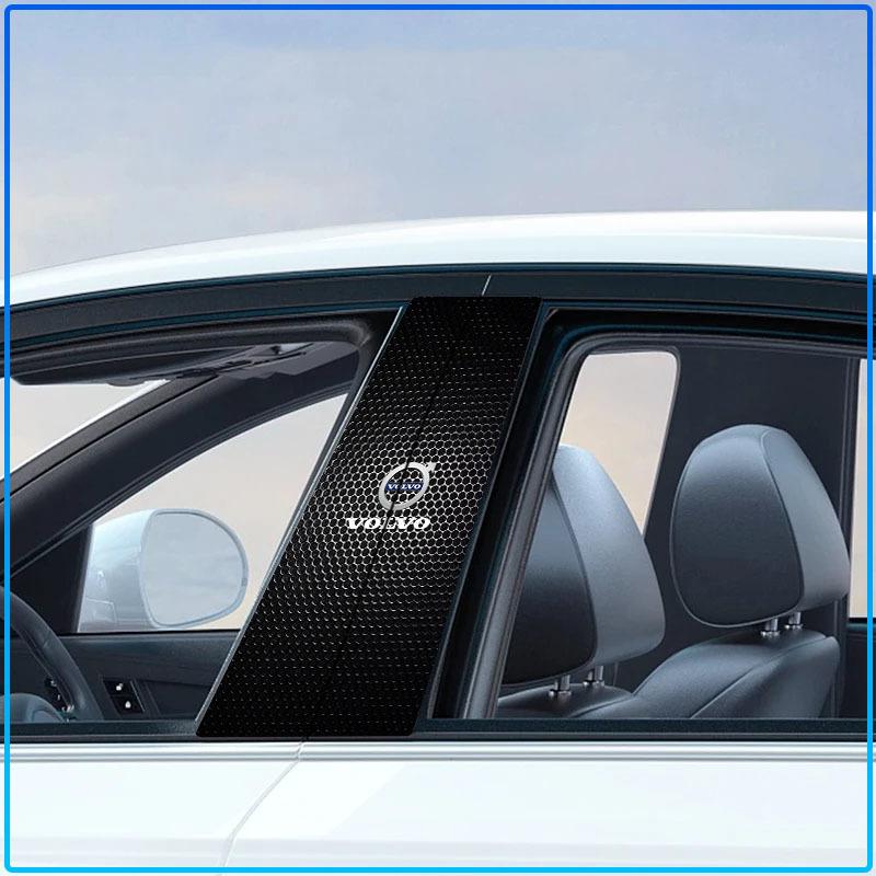 For Volvo S80 XC90 S40 V60 XC60 S60 C70 V50 XC70 V70 2Pcs Car Center Pillar Badge Anti-scratch Protector Films 3D Stickers Decorative