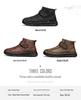 Men's Large Size Handmade Leather Martin Boots - Autumn Mid-top Outdoor Casual Shoes