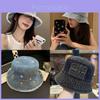 Denim Fisherman Hat With Wide Brim Sunshade For Casual Outdoor Travel