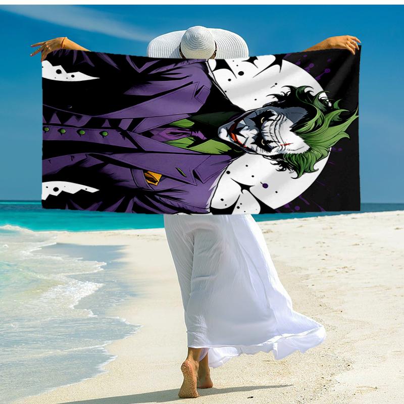 Ultra-Soft Beach Towel with Joker Theme,Ideal for Pool - Camping, Diving - Perfect Travel Essential, Vibrant Beach Towel.