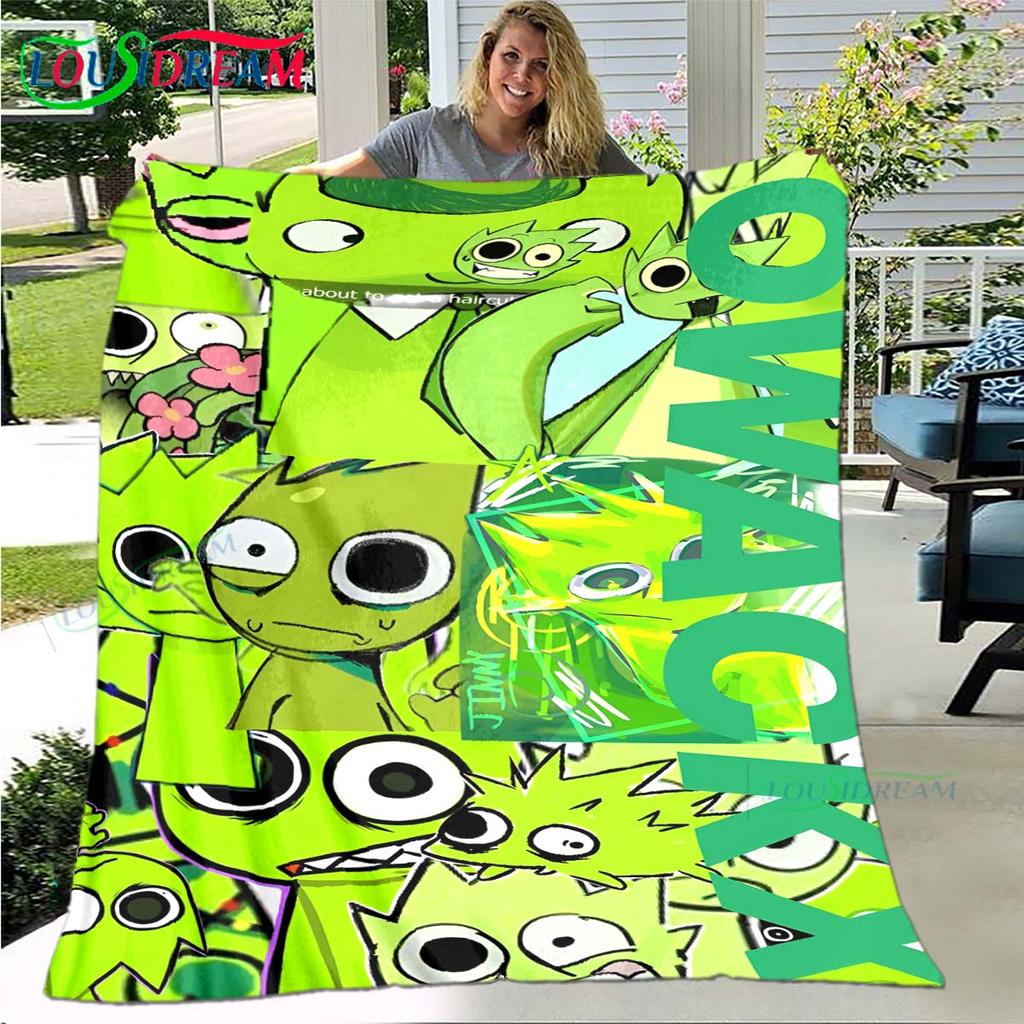 Fashion S-Sprunki Incredibox Game Four Seasons Blanket Sofa Cover Travel Bed Plush Blanket Travel Office Break Blanket Gift