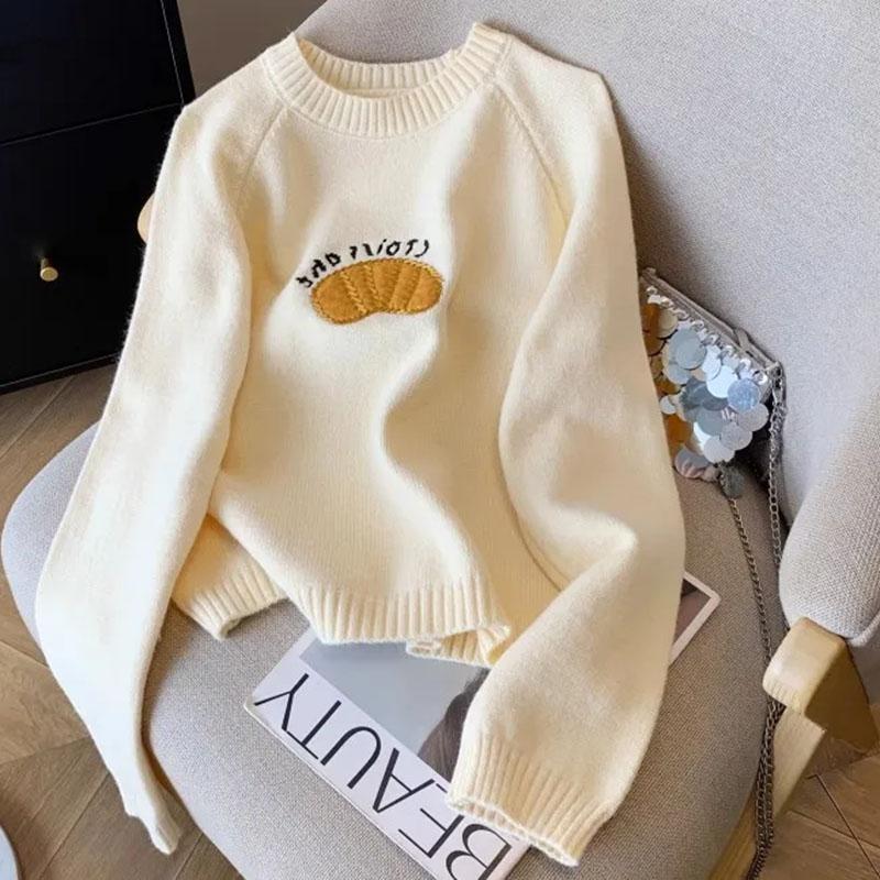Sweater for Women Autumn Winter Thickened Pullover Warm Knitted Stretchy Long Sleeve Oversize Jumper Tops