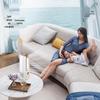 Double Turbine Leafless Fan & Humidifier: Mini Dual Tower, High Wind, USB-Powered, Humidifying Spray