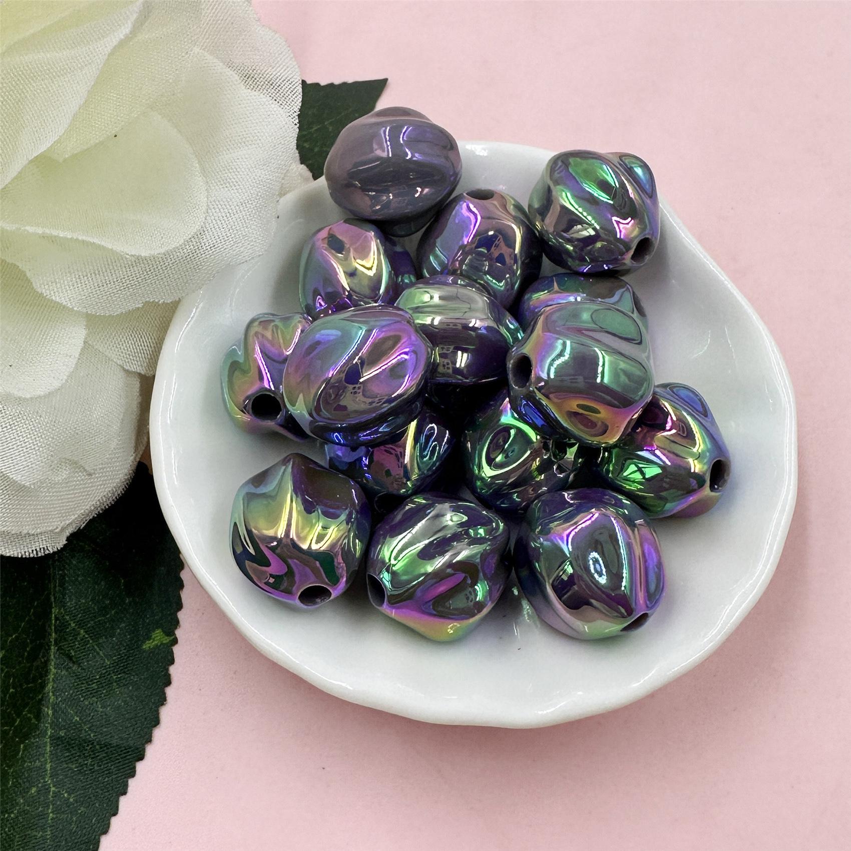 

15 шт. 21 мм акриловые гетеротипные бусины Magic Color для самостоятельного изготовления браслетов, сережек, модных ювелирных аксессуаров