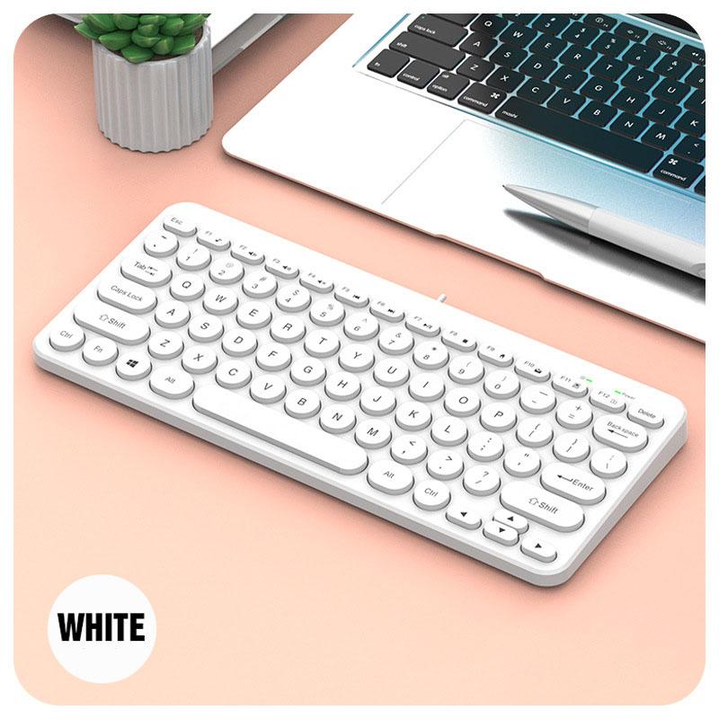 87 Key Chocolate Mini Keyboard Neutral K1000 Laptop Keyboard USB Cable Multimedia Keyboard Light Thin Silence Waterproof
