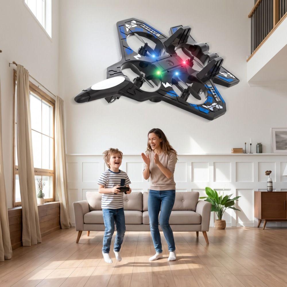 Rechargeable Four Motor Helicopter Toy EPP Foam RC Hobby Jet Plane  Parent-child Interaction
