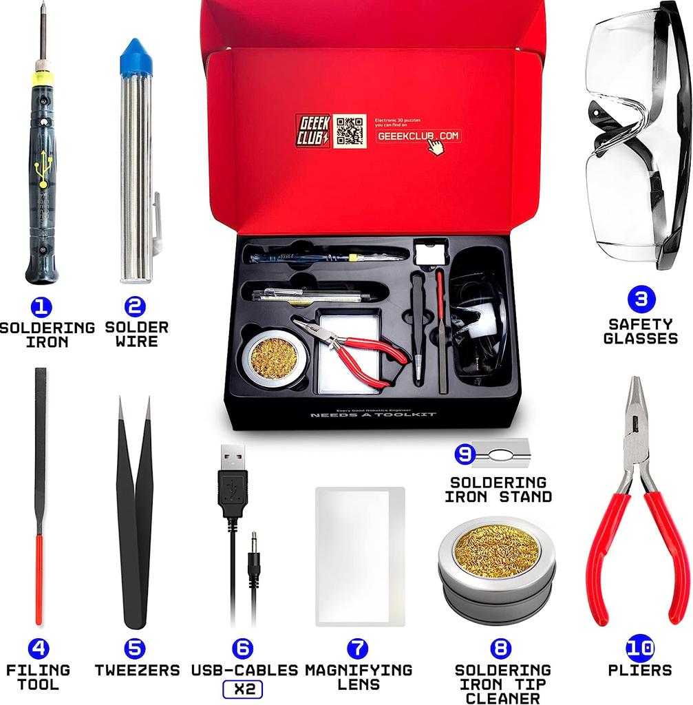 Geeek Club Space O DIY Engineering Kit - Near Earth Asteroid Scout Model Kit (With Tools)