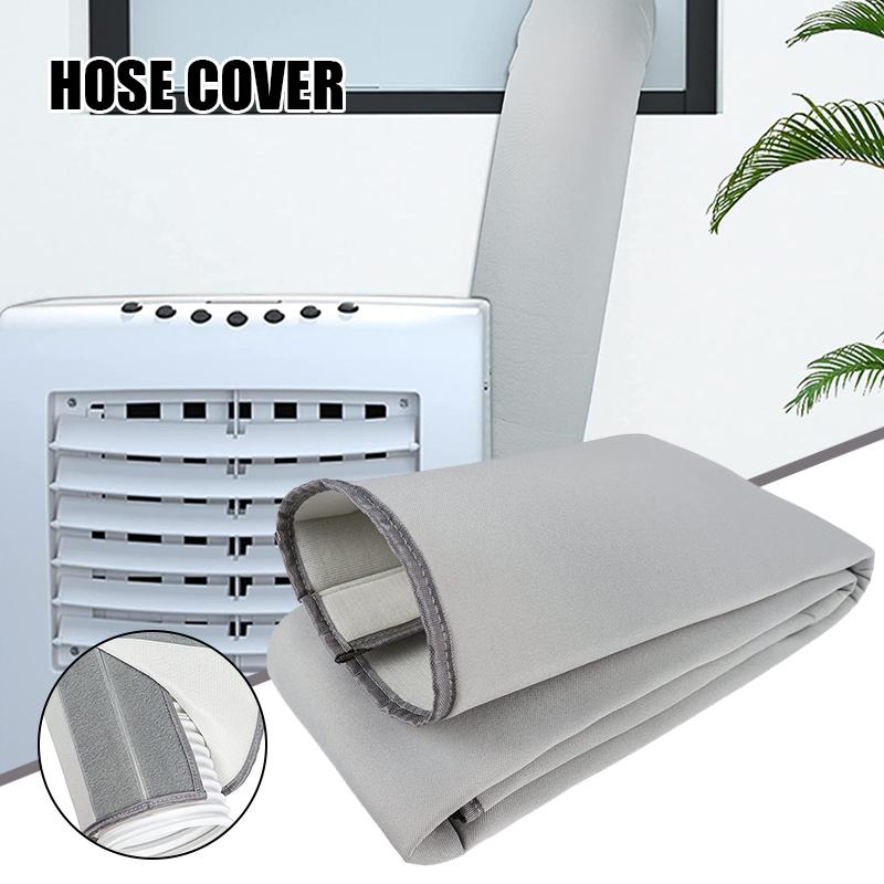 

59X21 Inches Portable Air Conditioner Hose Cover Multifunctional Heat Insulation Dustproof Protective Cover Easy Installation FU серый