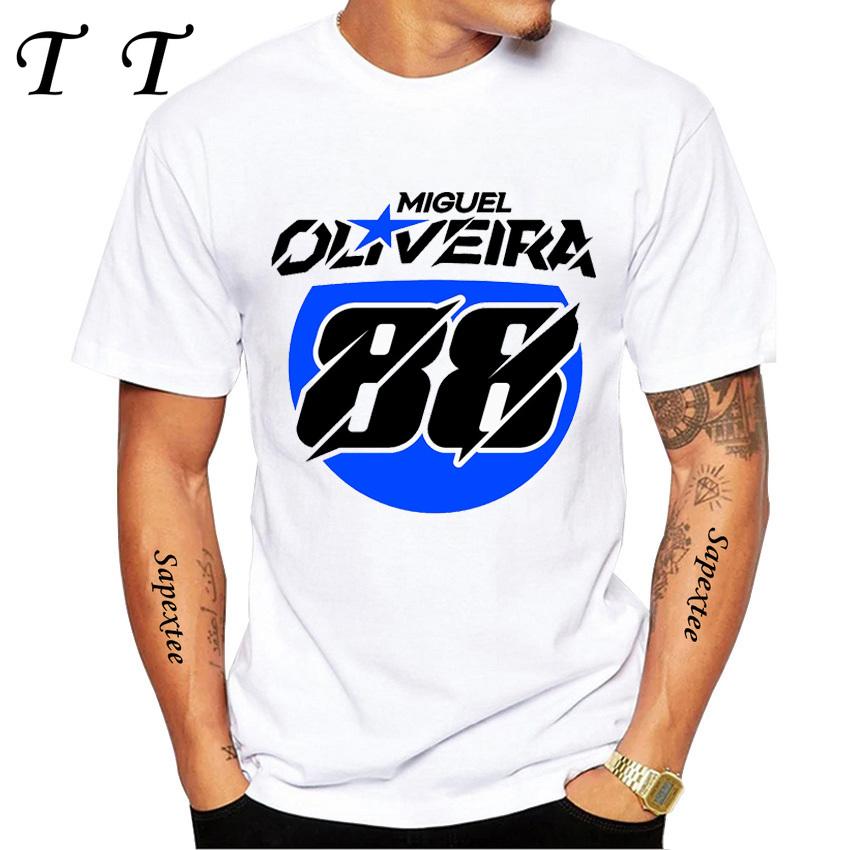 

Miguel Oliveira 88 Race Riding T-Shirt New Men Short Sleeve Hip Hop Sport Boy Casual Tees Motorcycle Riding White Tops S