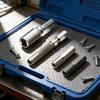 4Pcs Hexagonal Shank Conversion Set with Magnetic for Interchanging 6.35mm and 4mm Drill Bit in Power Tool