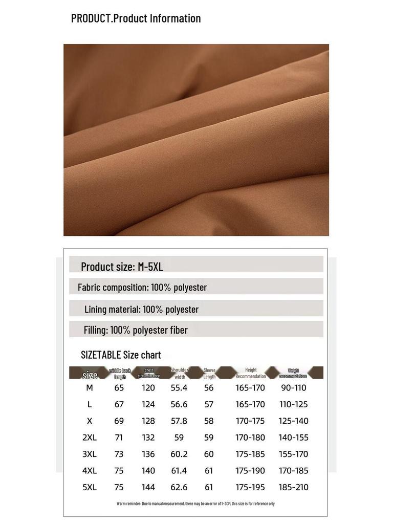 JEEP SPIRIT Men's Stand Collar Padded Winter Jacket