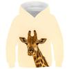 Autumn 3D Animal Pattern Printed Hoodies Fashionable Casual Sports Long Sleeved Children's Boy Hooded Sweatshirts
