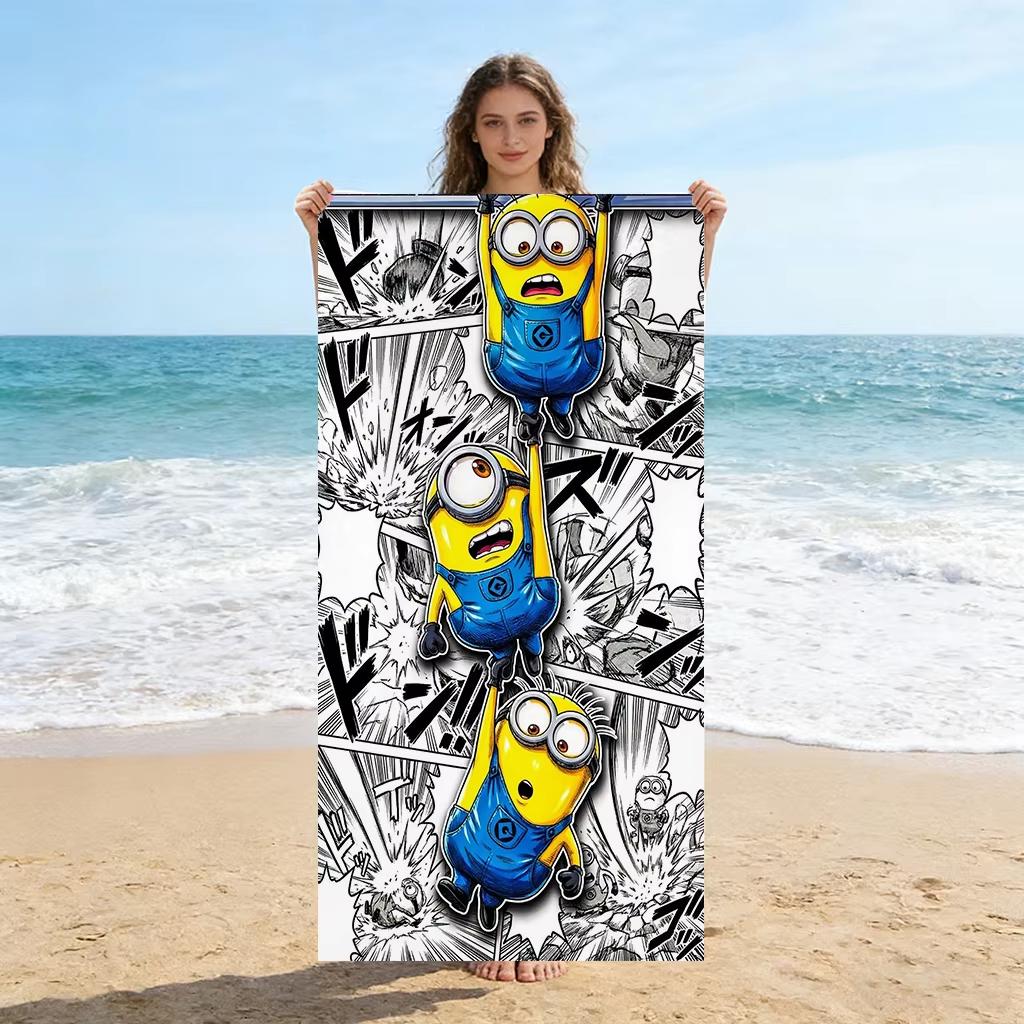 

1pc Bananamaster Beach Towel, Big-eyed Cute Creature, Ideal for Beach Vacation Pool Gym, Cute Summer Gift for Friends & Families W40*H60(CM)