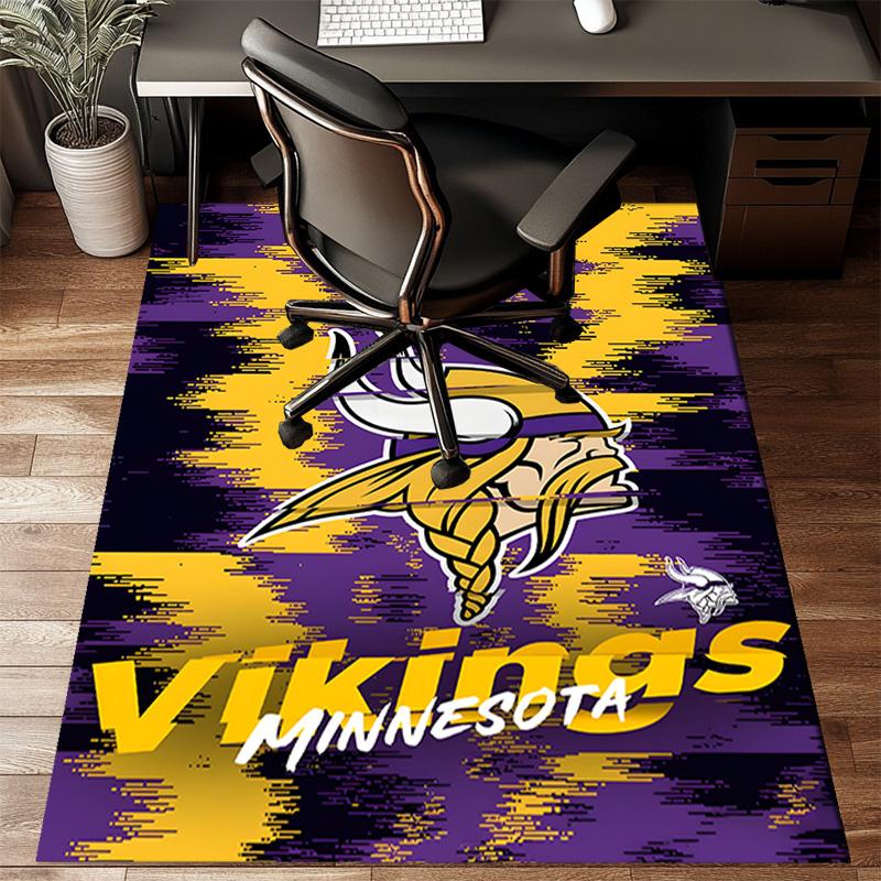 Vikings Team Spirit Rug Game Carpet, Floor Mat for Bedroom Living Room Entryway Rug, Home Decor Idea Gift for Christmas Birthday