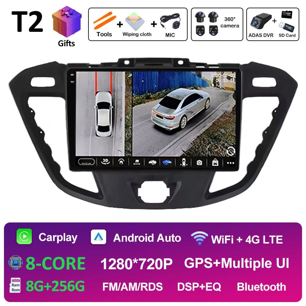 For Ford Tourneo Custom 1 I Transit 2012 2013 2014 2015 2016 - 2021 Car Multimedia Video Radio Player Bluetooth DSP Stereo WIFI
