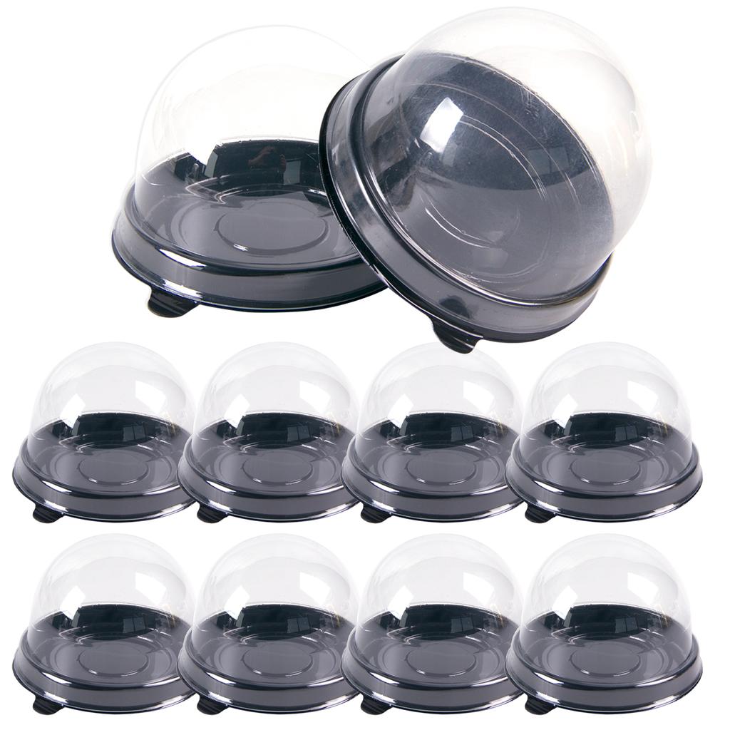10/20Pcs Mini Dessert Cake Box Container Muffin Cupcake Packaging Boxes with Dome Wedding Birthday Party Supplies Christmas Gift