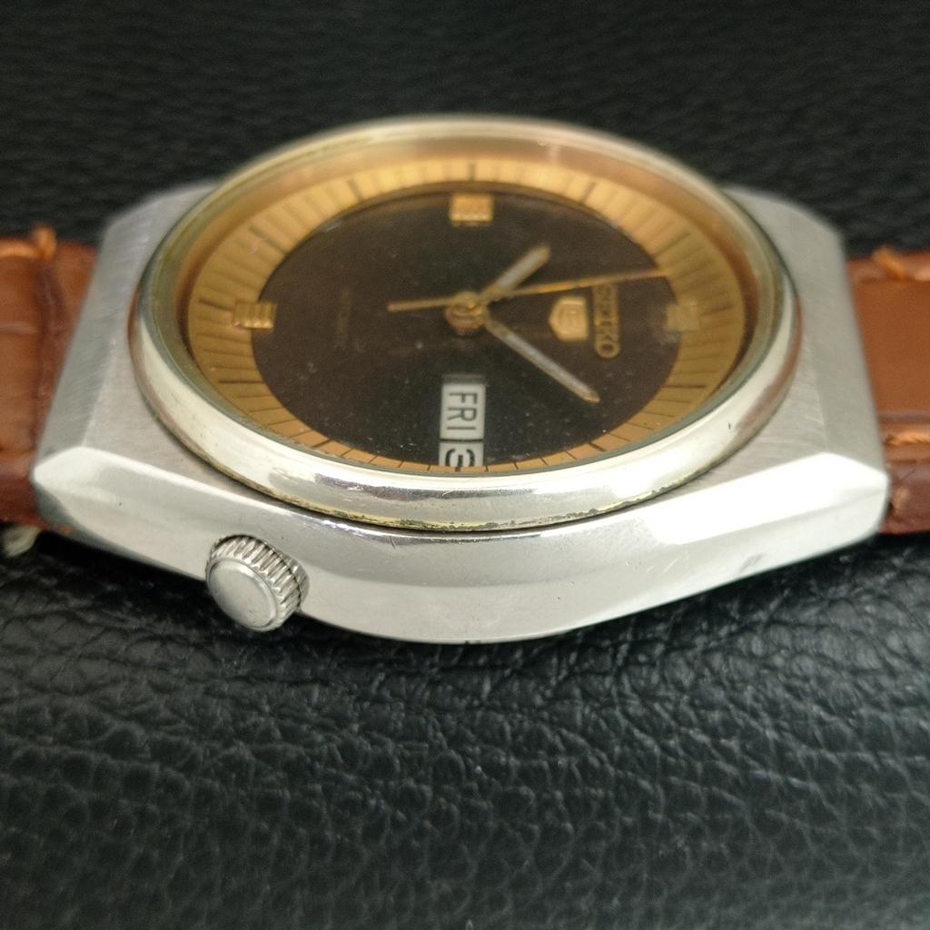 VINTAGE SEIKO 5 AUTOMATIC 6309A JAPAN MENS ORIGINAL DIAL WATCH A708466-1