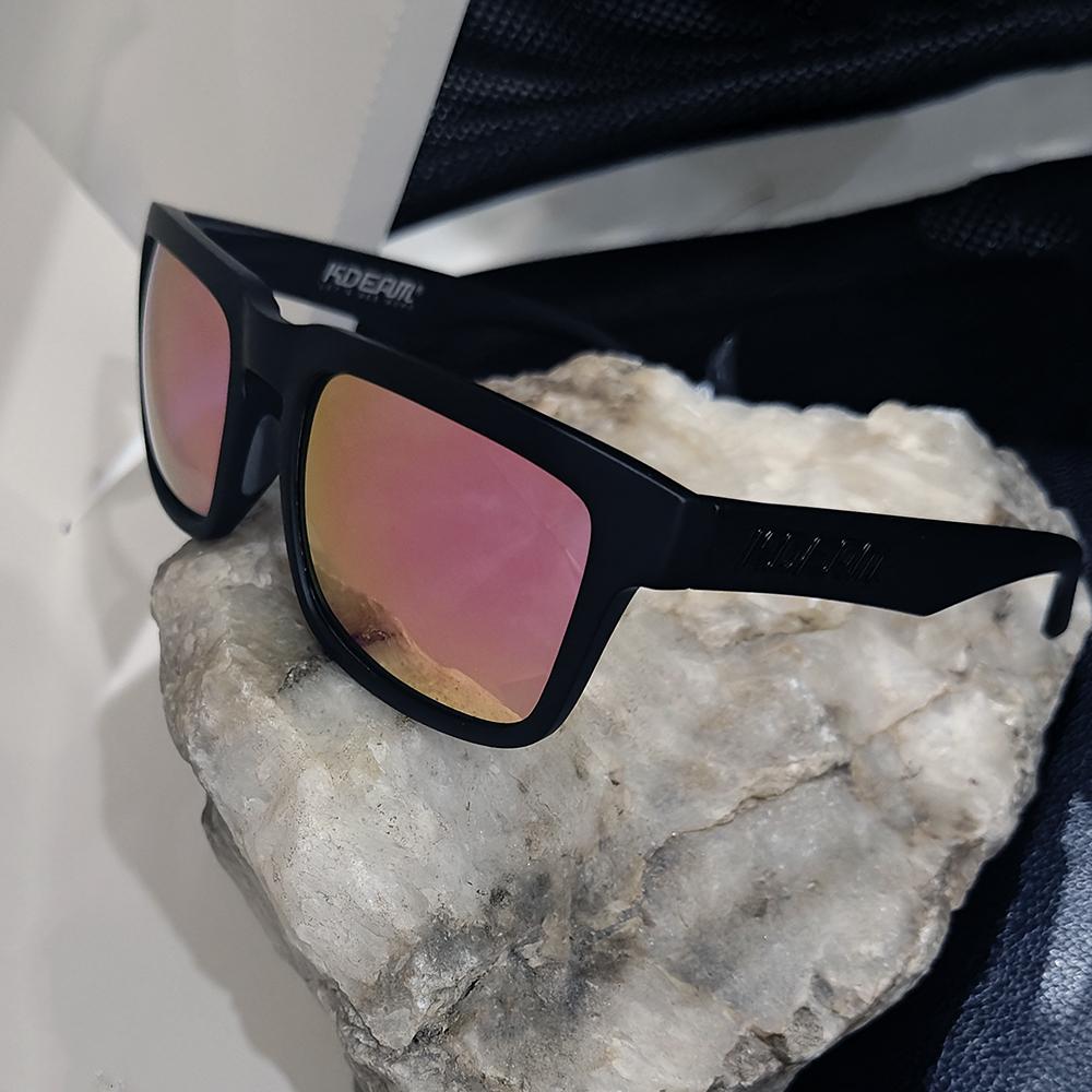 Attractive Glasses Men's 2025 New Kdeam Brand Design Square Polarized Sunglasses For Driving Fishing Fashion Sun Glasses Wo Shades Cm