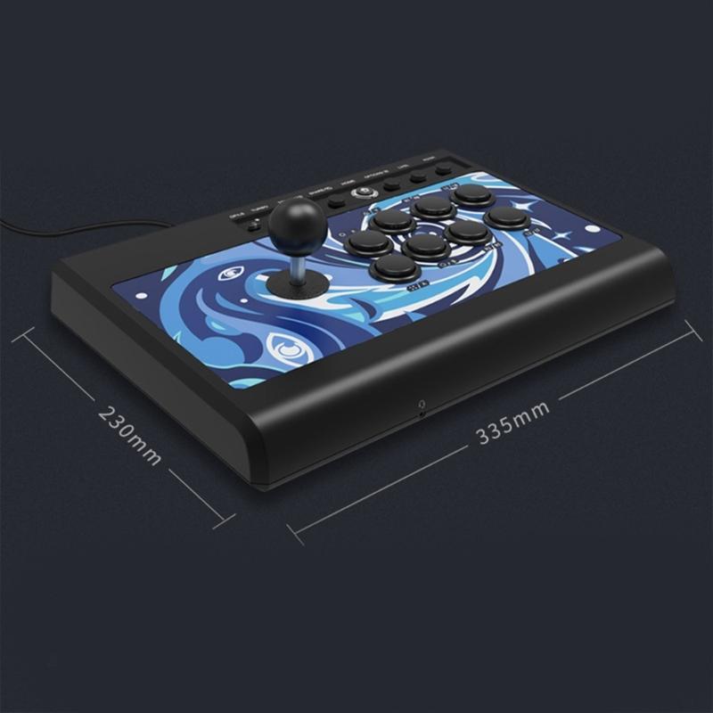 Stilvoller Gaming-Joystick mit 3,5-mm-Soundanschluss Blaue mechanische Tastenstecker Play-USB-Kabel für die Verwendung mit mehreren Geräten