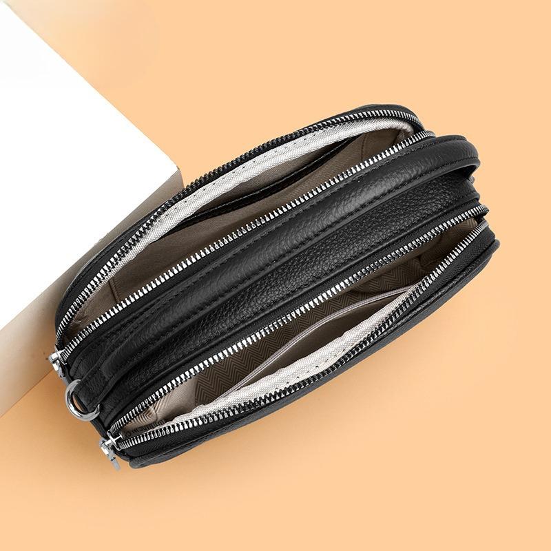 Genuine Leather Handbag, Fashionable Large-capacity Single-shoulder Crossbody Bag, Cowhide Women's Bag