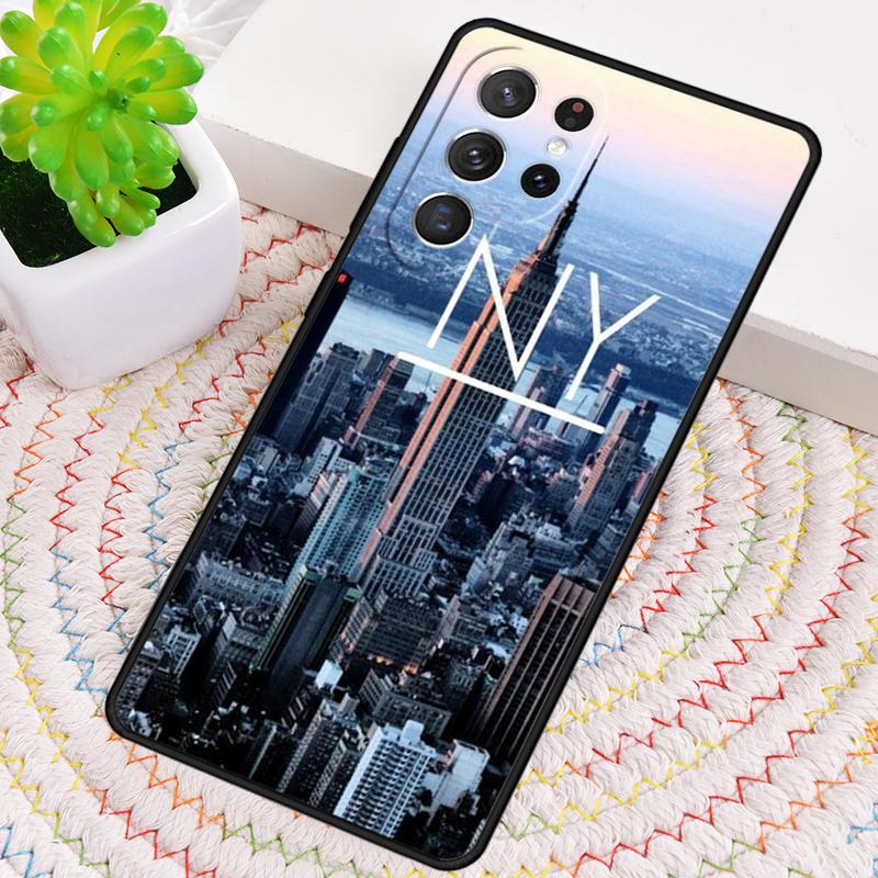 NEW YORK AMERICAN CITY Silicone Phone Case For Samsung Galaxy note 10 pro S26 S25 S24 S23 S22 S21 Plus S25Ultra Capa Cover