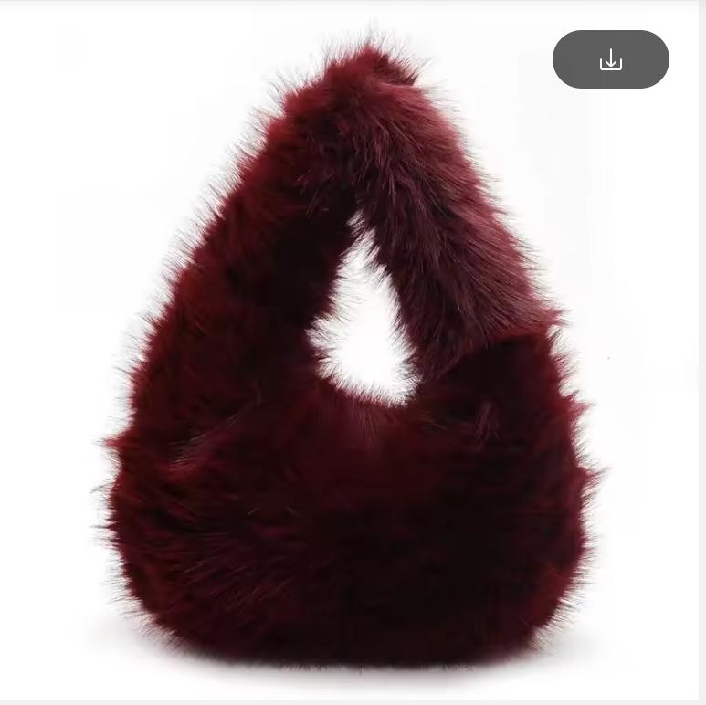 

Однотонная сумка из искусственного меха для женщин, зимняя мягкая плюшевая сумка, женская маленькая элегантная сумка-тоут, модный тренд, женский пушистый кошелек