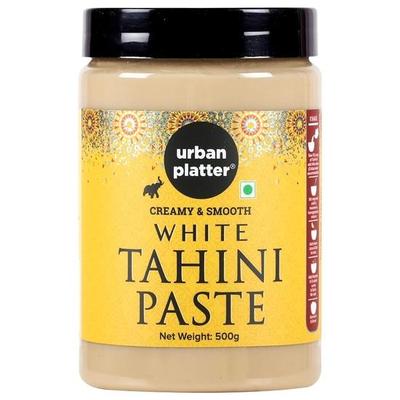 Urban Platter משחת טחינה לבנה 500 גרם [100% שומשום, קרמית וחלקה, מרכיב רב-שימושי]