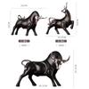Resin Simulation Animal Statue Modern Figurines Red and Black Bull Sculpture Living Room Bookcase Crafts Accessories Home Decor