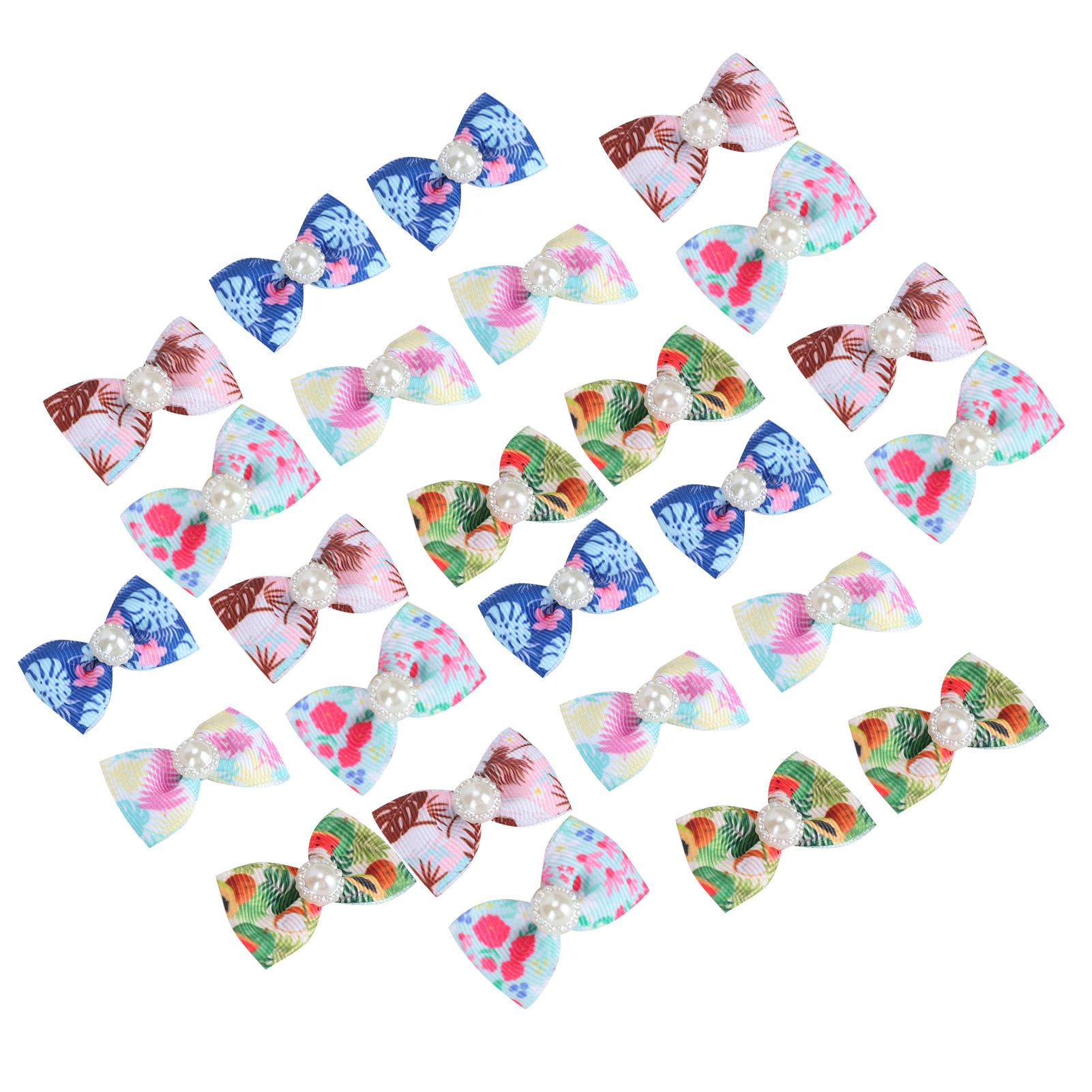 

25pcs Dog Puppy Hair Bows Pet Cat Knotted Small Hair Bows Bowknot Grooming Accessories