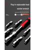 8-Piece Multifunctional Socket Wrench Set (8-19mm) with Interchangeable Flower Head for Automotive Repair