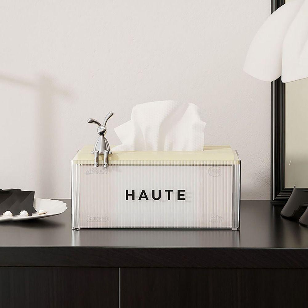

Wall Mountable Tissue Box Rabbit Toilet Paper Holder Fashion Storage Box Bathroom White-rabbit