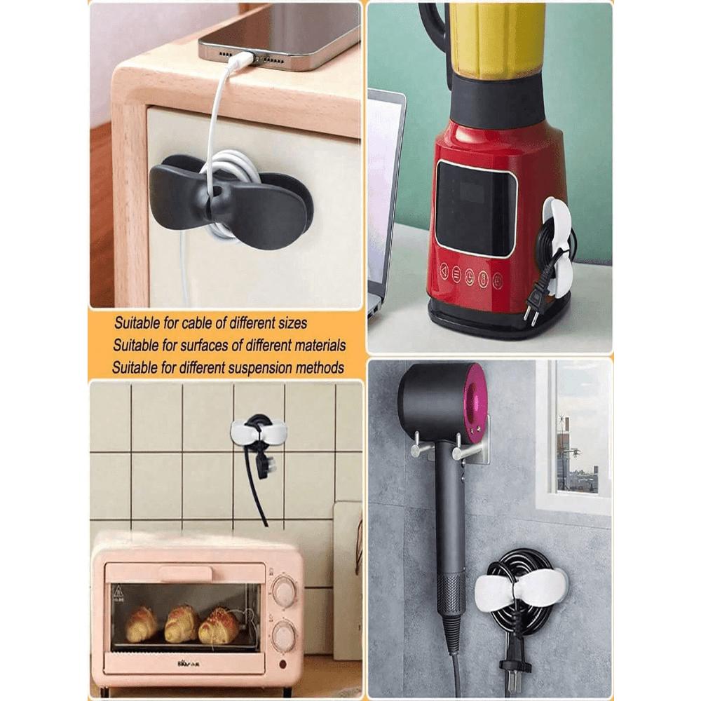 3pcs Solid Color Small Kitchen Appliance Cable Organizer Upgraded Kitchen Power Cord Organizer: No Drill Plug-In Cord Holder