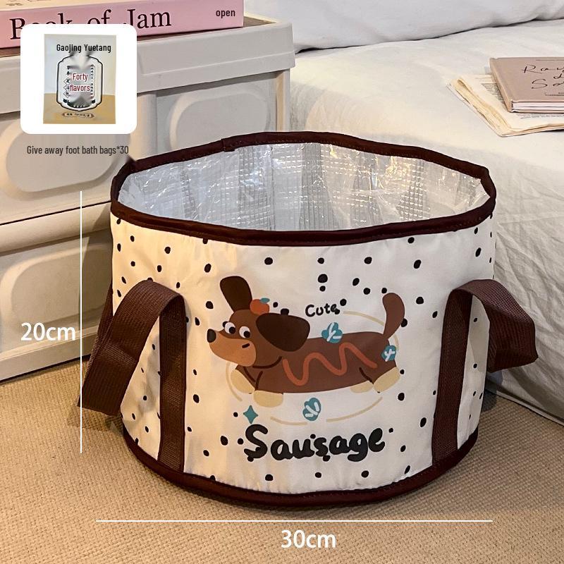 Foldable Portable Over-Calf Foot Bath Bucket for Travel and Home Use