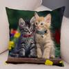 Cute Pet Animal Print Pillowcase Funny  Cat  Decoration Car Sofa Home Cushion Cover
