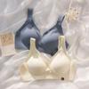 Traceless Wireless Bras Close-fitting Push Up Bra Women Fashion Seamless Button Bra Women