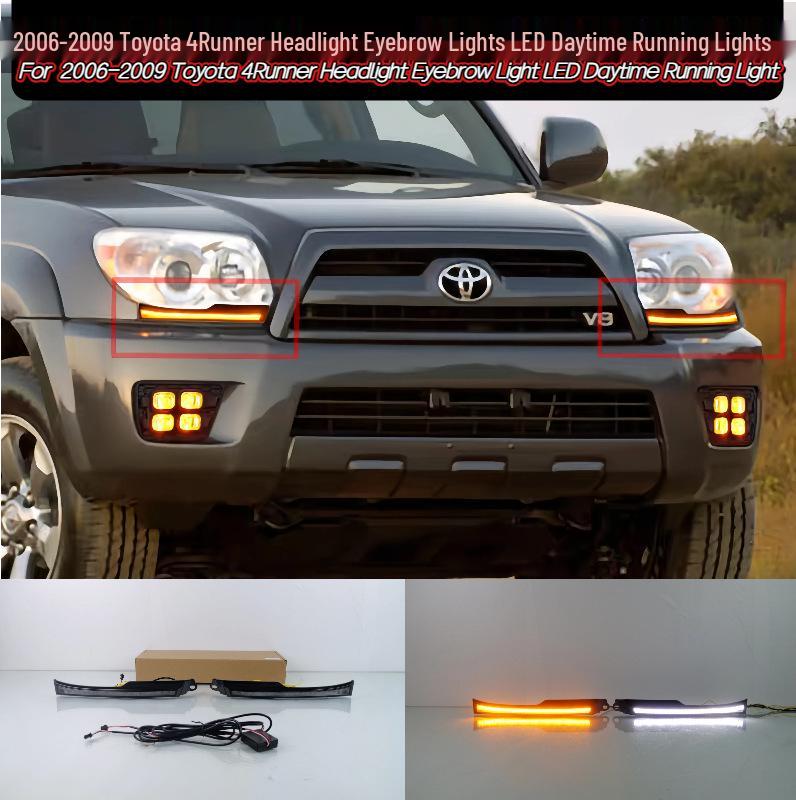 LED Daytime Running Lights Headlight Eyebrows for 2006-2009 Toyota 4Runner