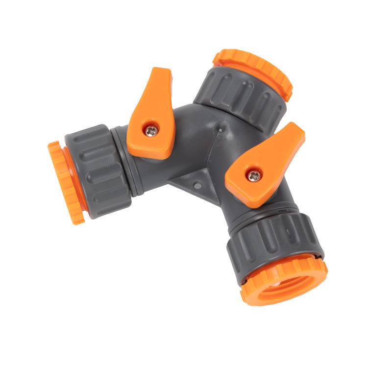 

Two-Way Faucet Splitter: 4-Point/6-Point Tee Connector with Switch for Water Pipes