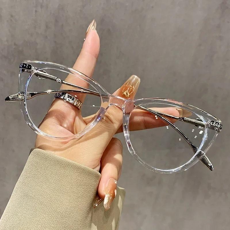 Cat Eye Oval Frame Reading Glasses For Women Blue Light Blocking Presbyopia Glasses Unisex Ultralight Far Sighted Eyeglassees