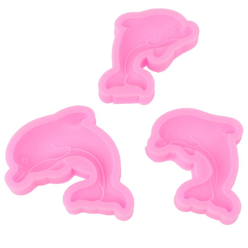 Dolphins Whale Shape 3D Silicone Cake Soap Candle Molds Kitchen Baking Fondant