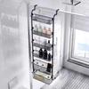 Rust-Proof Over Door Storage Rack 4 Layers Storage Basket Rear Door Hook Shelf  Wardrobe Storage