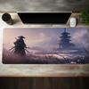 Japanese Gaming Large Mouse Pad with Samurai Pagoda Non-Slip Rubber Precision Control High Accuracy Durable Desk Mat for Gamers