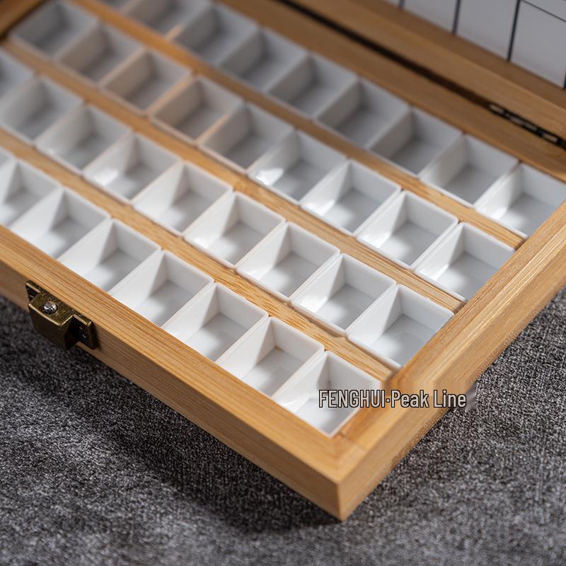36-Grid Nail Art & Watercolor Mixing Palette Box