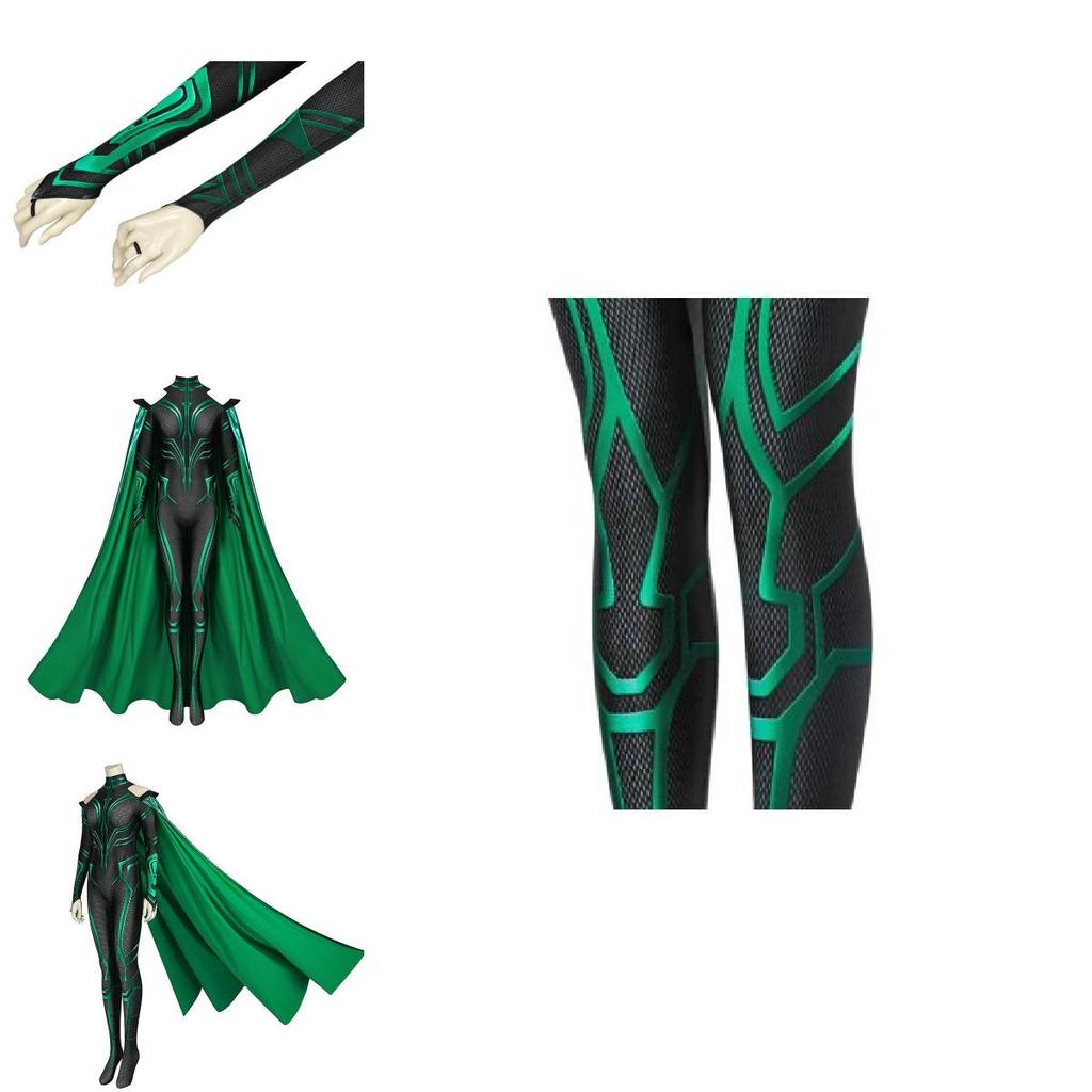 Embrace Your Dark Side With Hela Bodysuit Cloak Halloween Costume For Adults