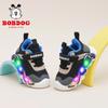 Bobodou Kids' Light-Up Velvet Shoes: Cozy Autumn/Winter 2025 Sneakers for Toddlers and Infants