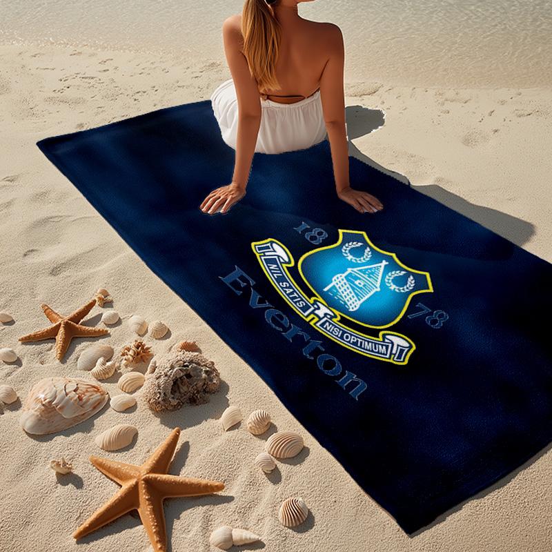 1PC Everton Football Club Crest Beach Towel - Soft,  Absorbent Microfiber, Lightweight, Ideal for The Beach, Parties, Travel, Camping fan gifts