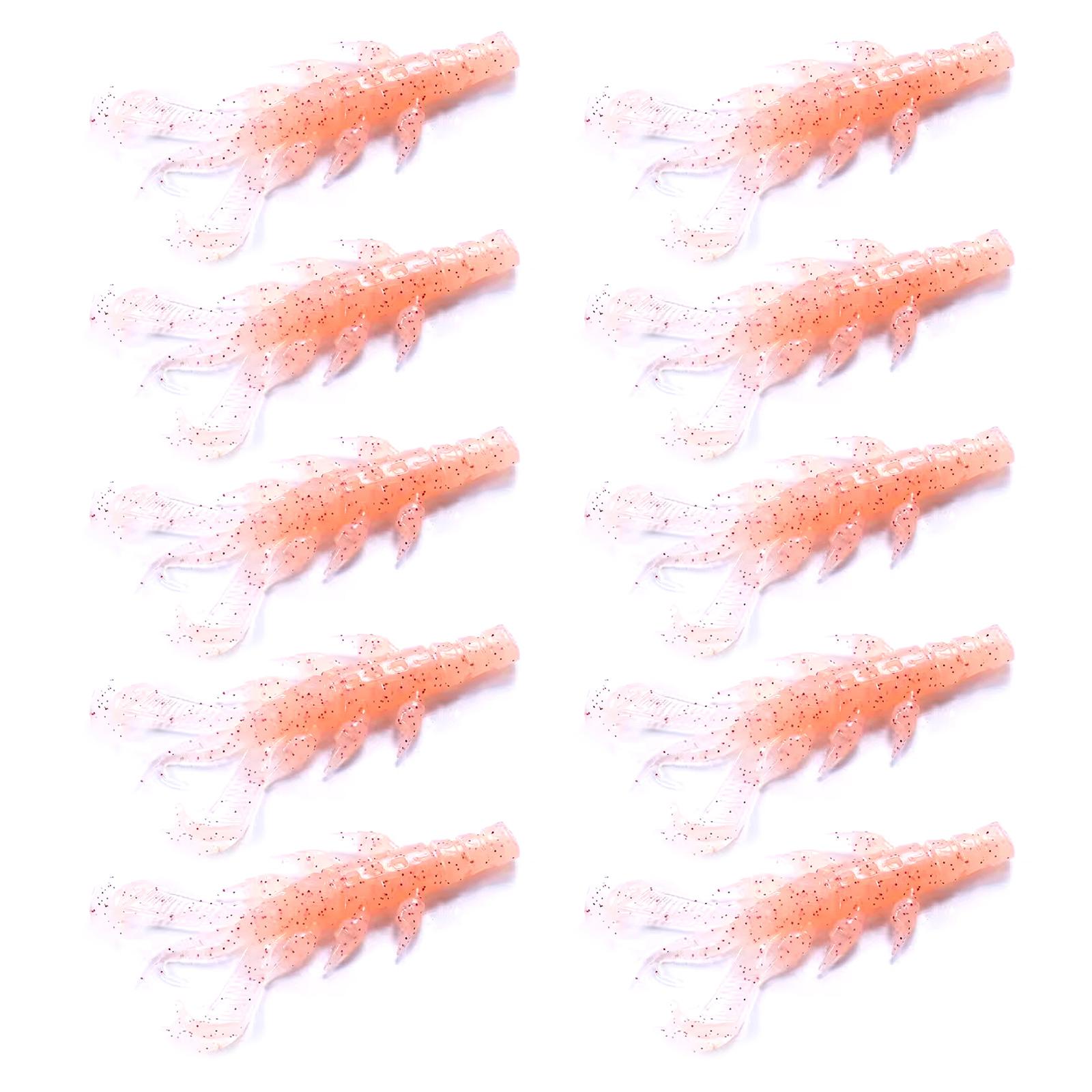 

Набор из 10 мягких рыболовных приманок 8,7 см 5 г, приманки-раки, искусственные креветки с клешнями для пресной и соленой воды 5