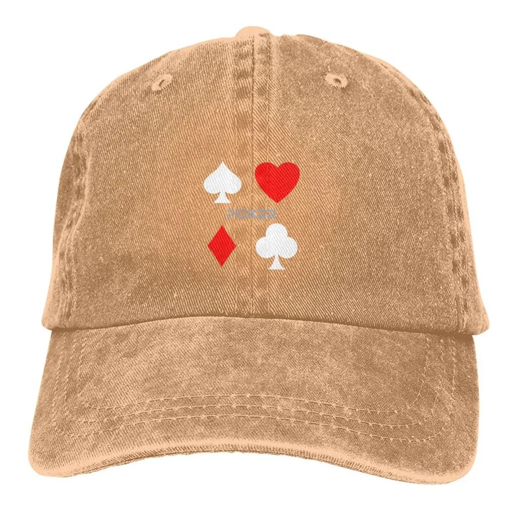 Poker Suite Classic Baseball Caps Peaked Cap  Sun Shade Hats for Men