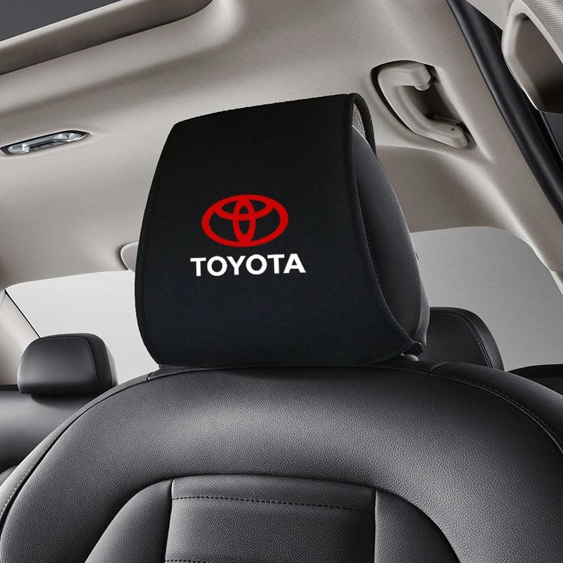 Toyota 2026 New Hub Caps 1Pcs Car Headrest Cover Seat Head Pillow Neck Headrest Cover Car Stying Toyota Camr Car Sticker