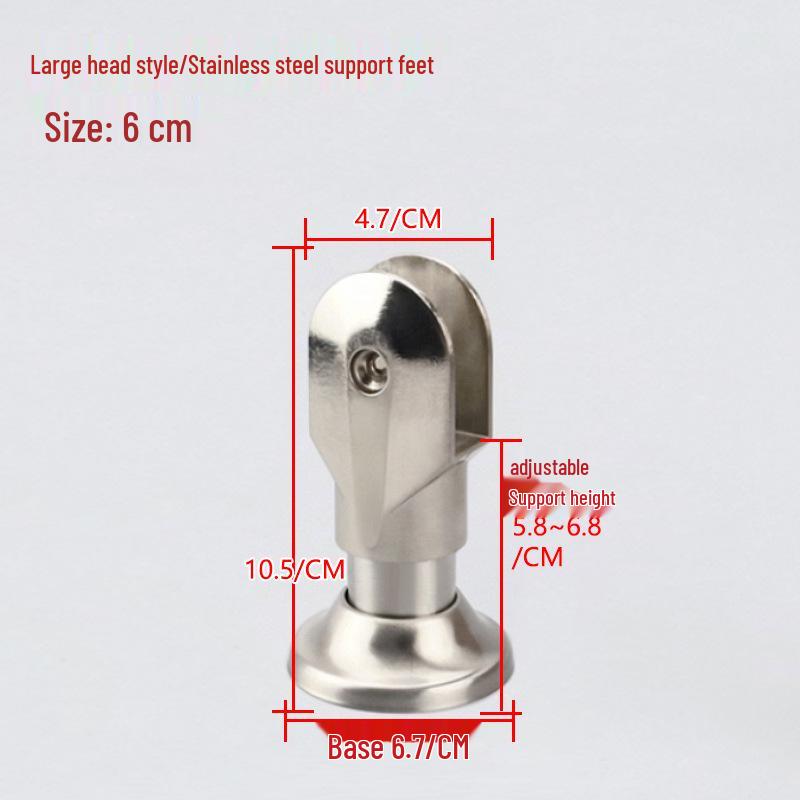 Stainless Steel Public Toilet Partition Support Foot Bracket